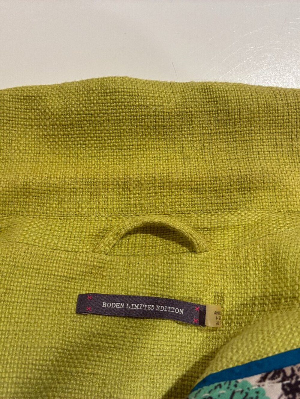 Boden Limited Edition Chartreuse Green Swing Coat Peter Pan Collar Sz 4 - Picture 10 of 10